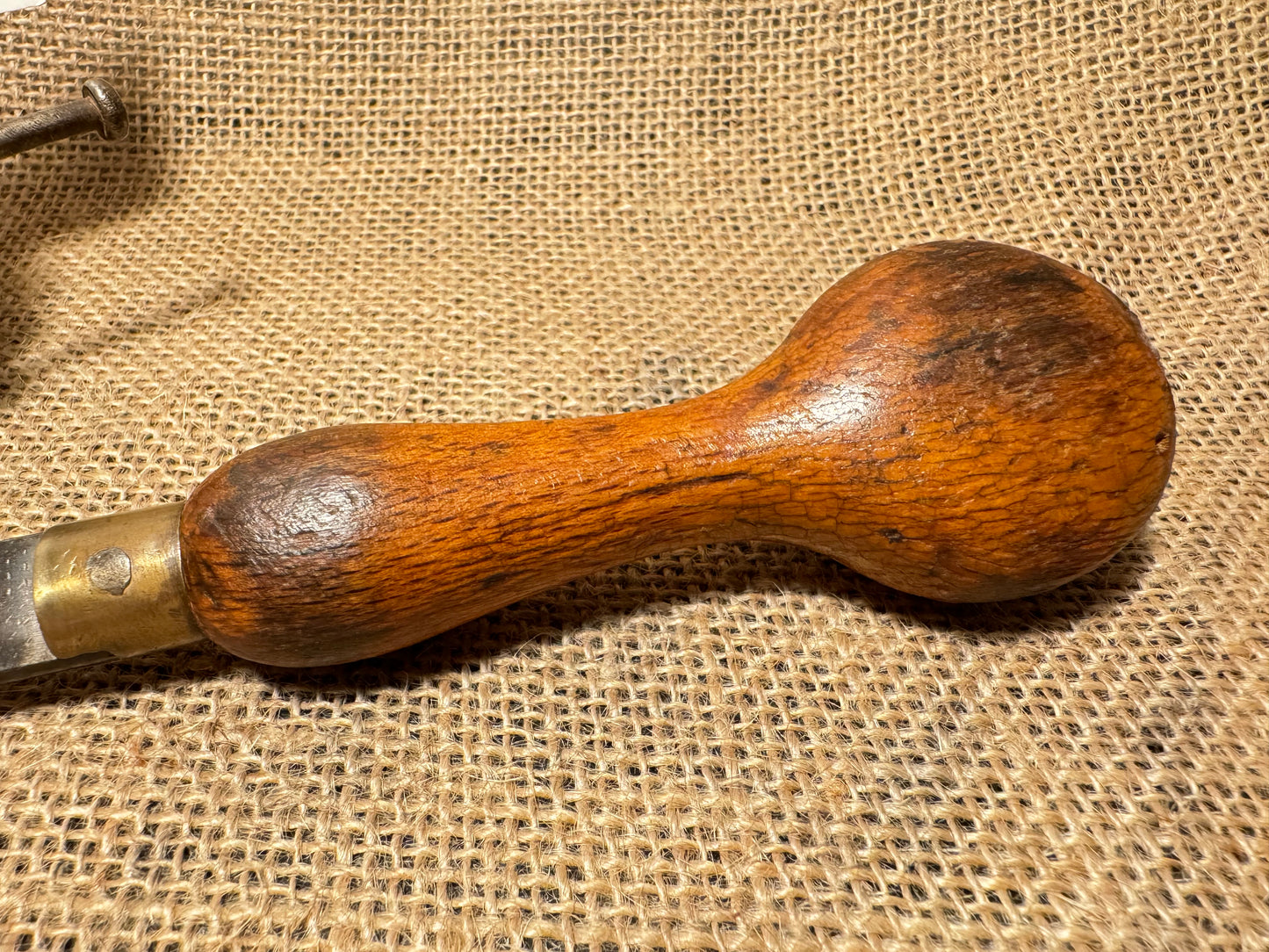9” Vintage Wooden Handle Flat Blade Screwdriver