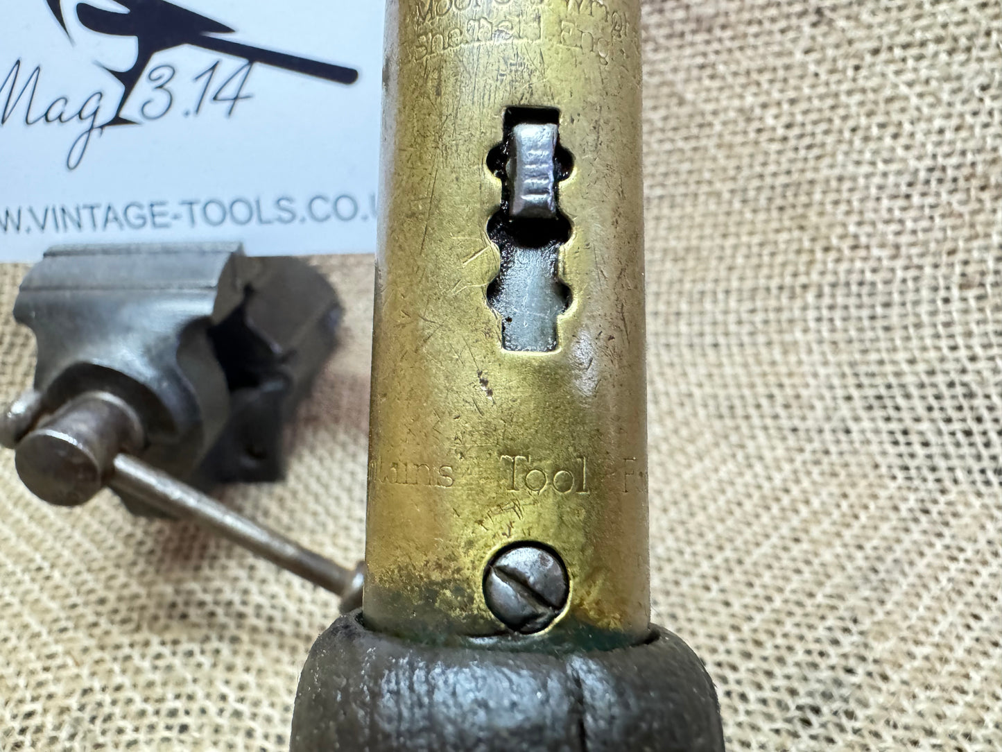 Vintage Moore & Wright Ratcheting Flatblade Screwdriver featuring 1943 British Military Broad Arrow