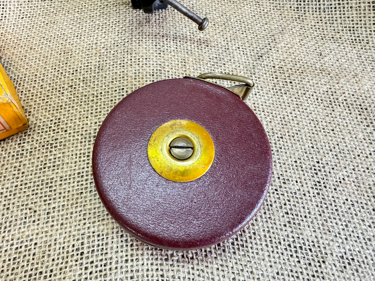 Vintage Foreign Tools No 209 25ft Steel Tape Measure with original box.