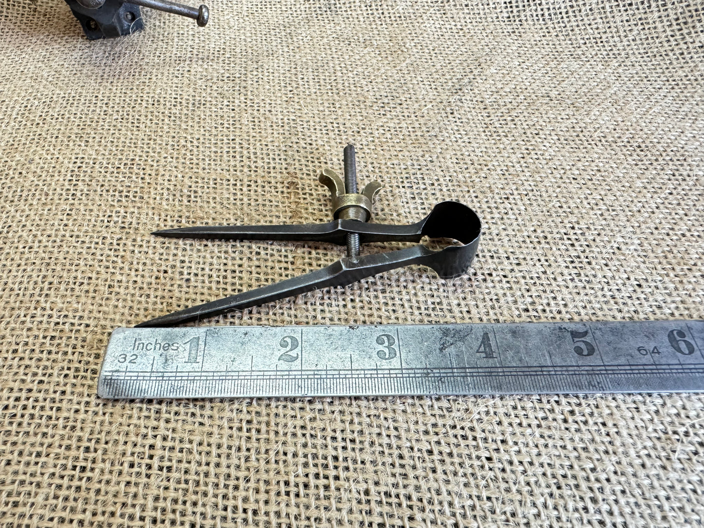 Antique 3 1/2” Engineers Compass Dividers with No Makers Mark