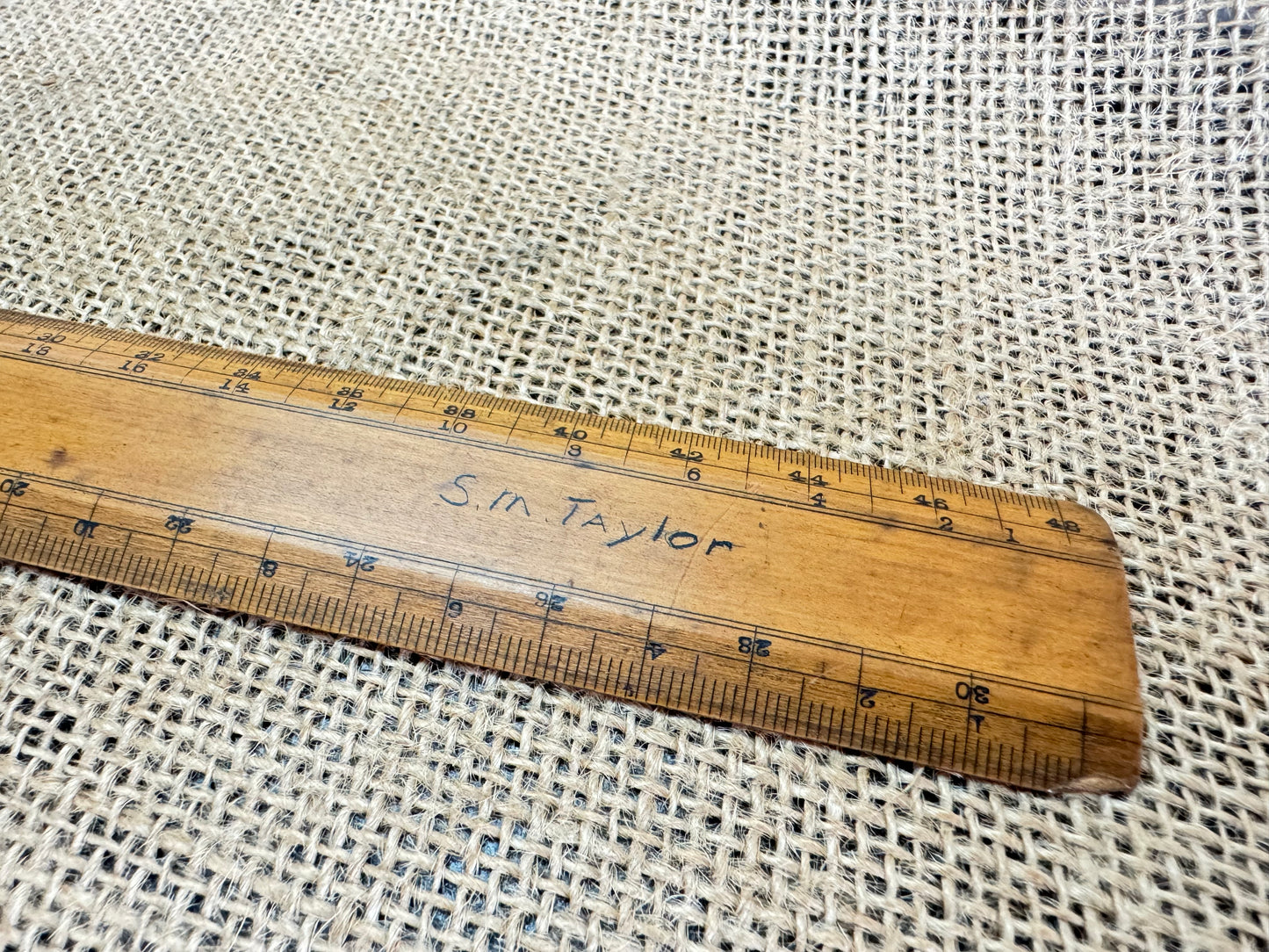 Windsor and Newton Ltd London Engine Divided Wooden Rule