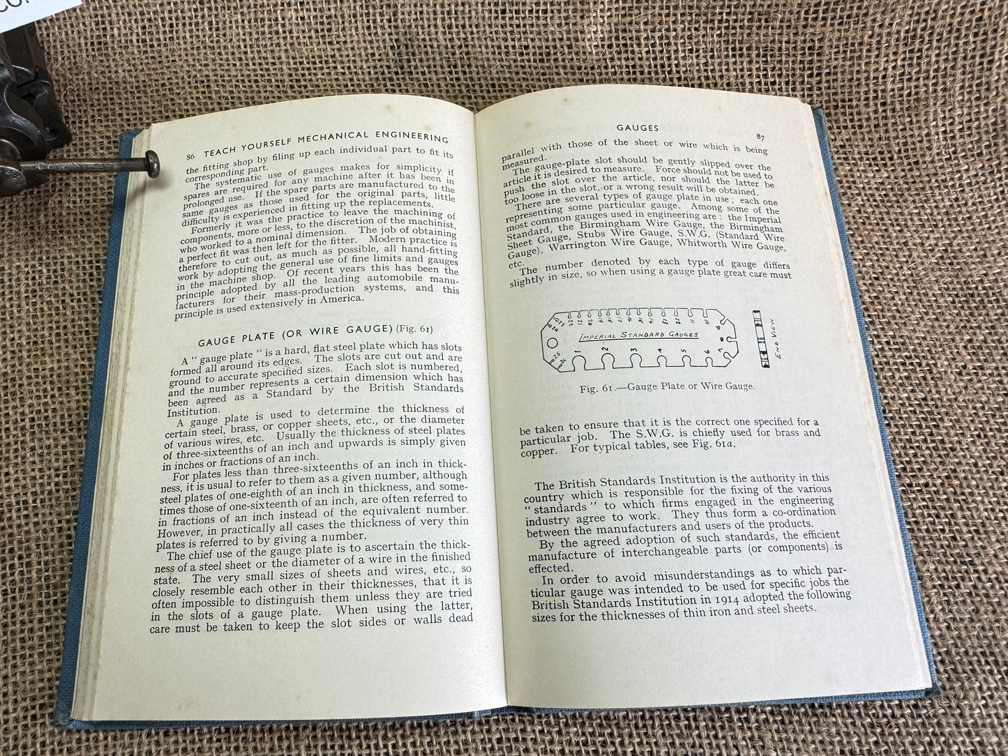 1958 Teach Yourself Mechanical Engineering Volume 1 Hand Tools