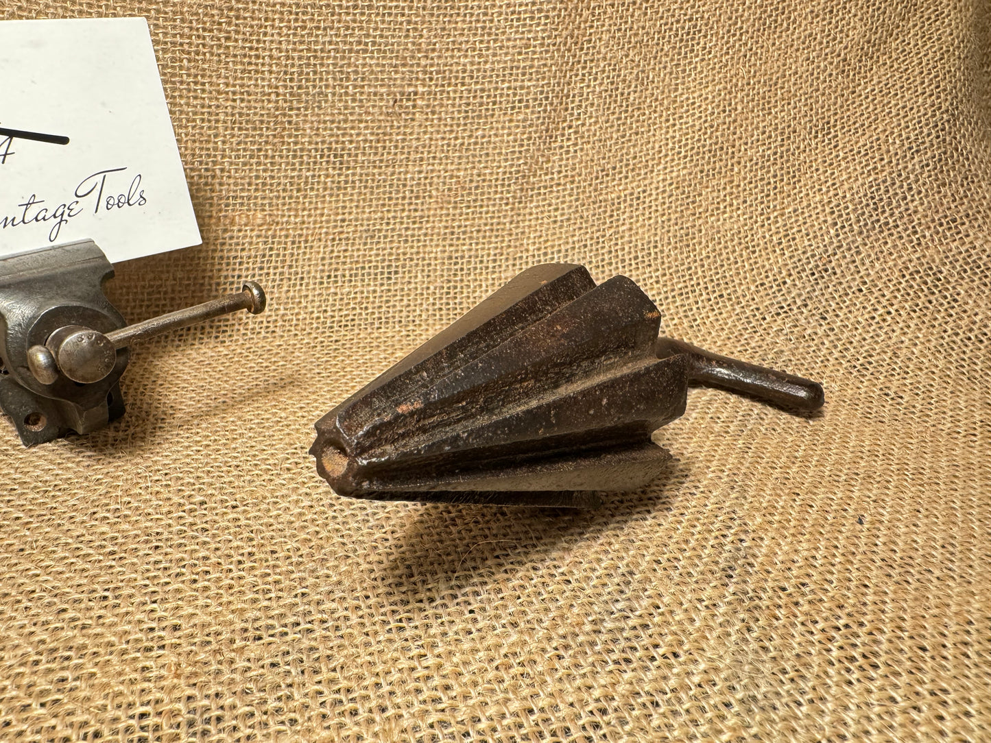 Vintage Cast Iron T-Handle Pipe Ream De-Burring Tool