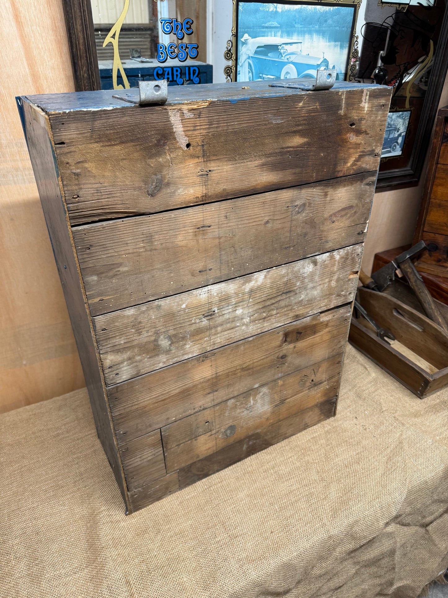 Vintage Blue 24 Drawer Wall Unit