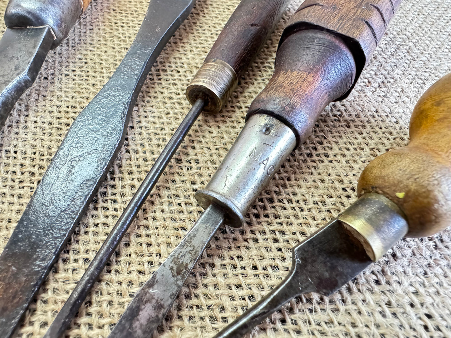 Selection of 10 Vintage Screwdrivers / Turnscrews Marples, Foreign etc