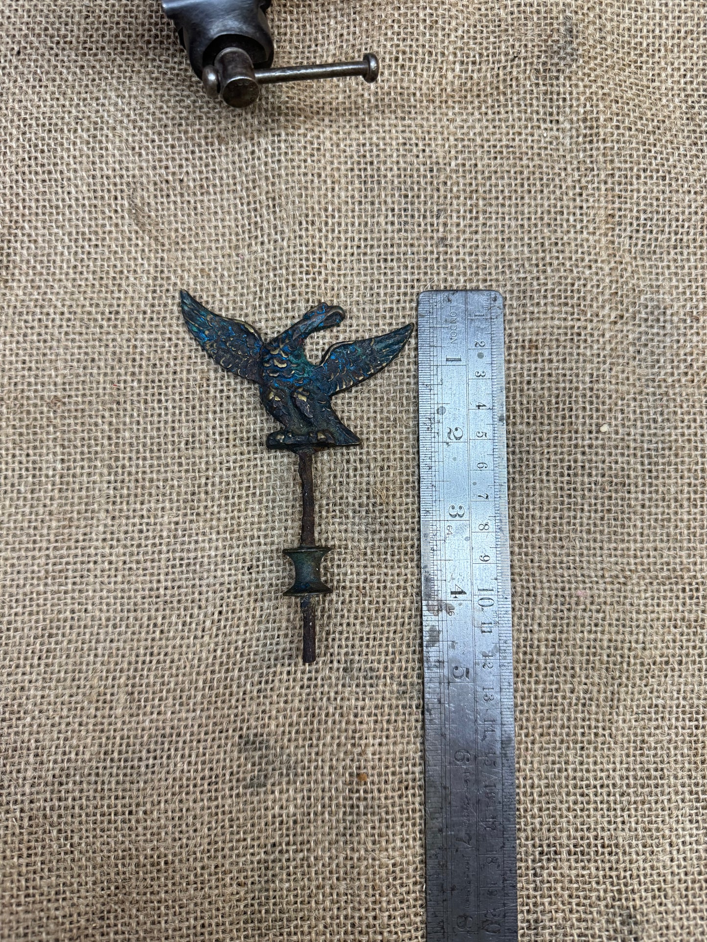 Antique Brass Eagle Clock Ornament