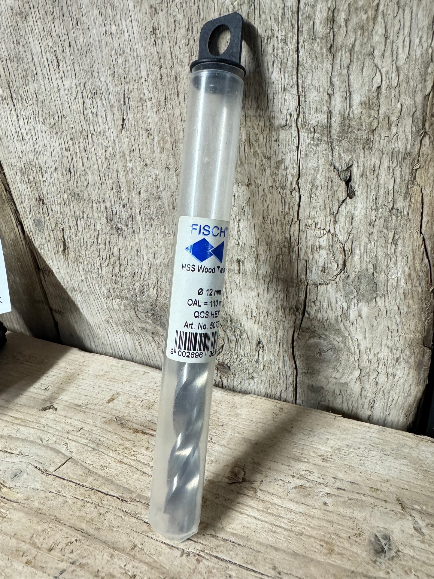 Fisch 12mm HSS Wood Twist Drill QCS Hex 507227