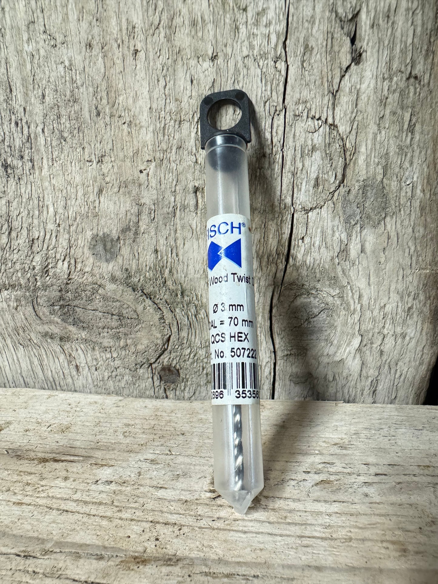 Fisch 3mm HSS Wood Twist Drill QCS Hex 507222