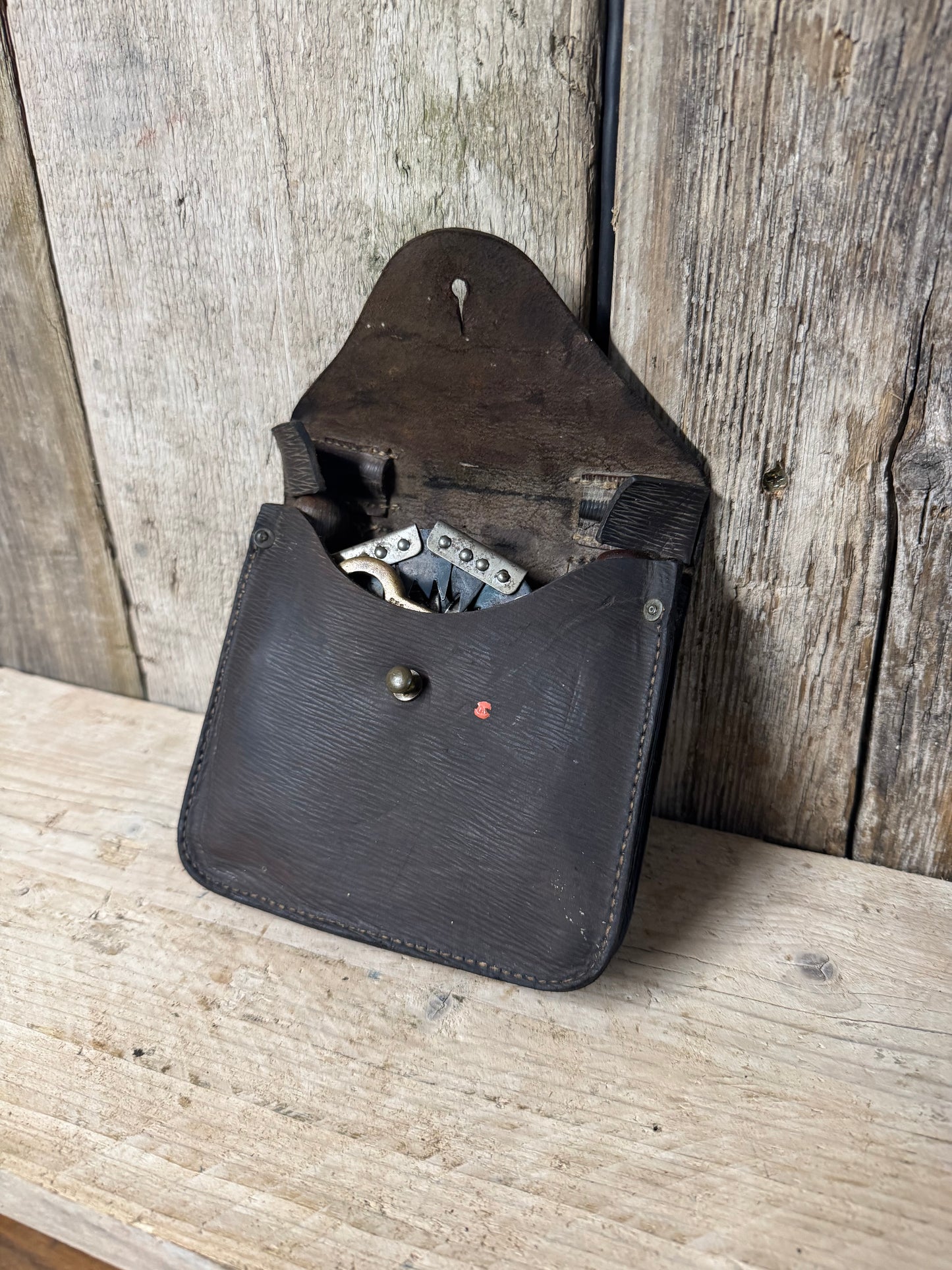 Francis Wood & Son 1918 WW1 Trench Saw with Handles and Leather Pouch