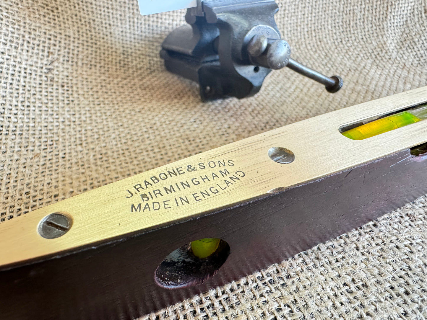 J Rabone & Sons No 1625 9” Spirit Level Rosewood and Brass
