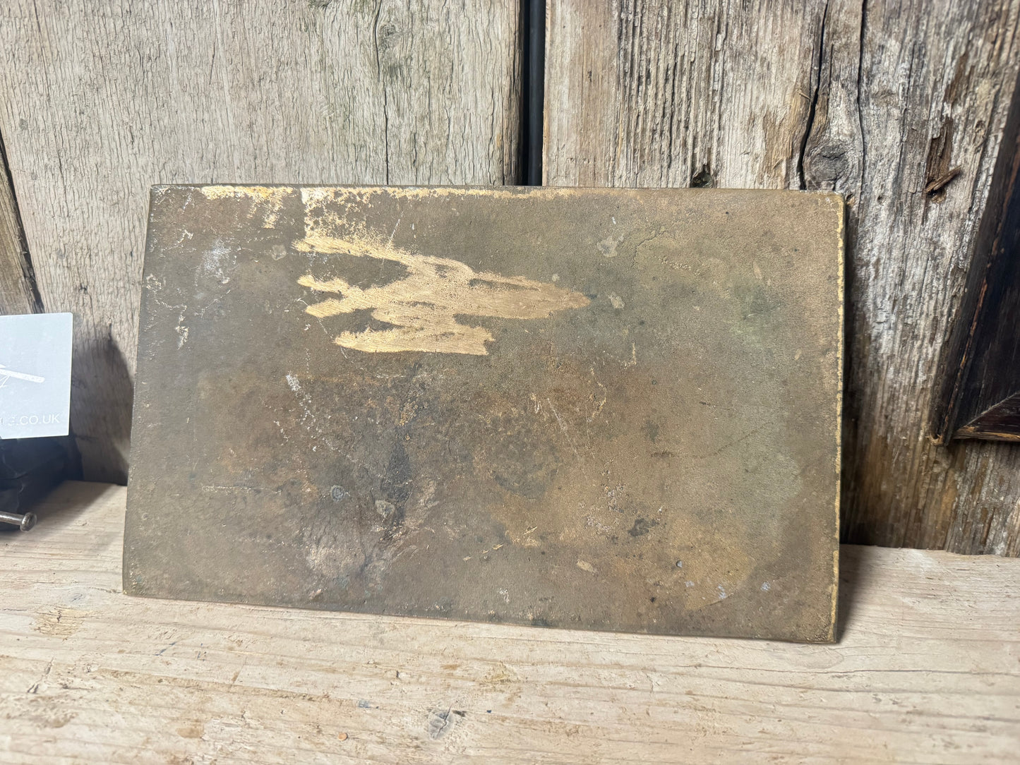Solid Brass Embossed Wall Plaque Featuring a Mercedes SSK Race Car No 8