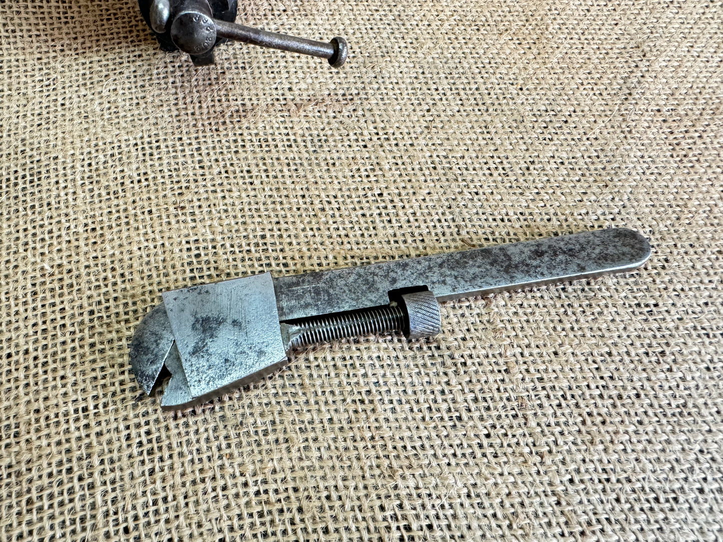 Vintage User or Apprentice Made 5 1/2” Adjustable Wrench