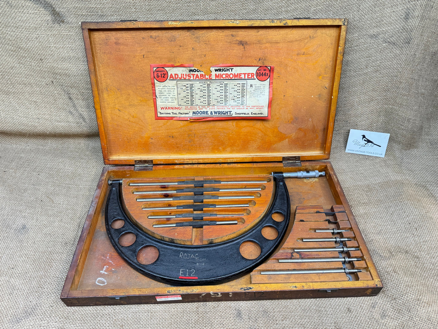 Moore & Wright 1044X 6-12” Micrometer
