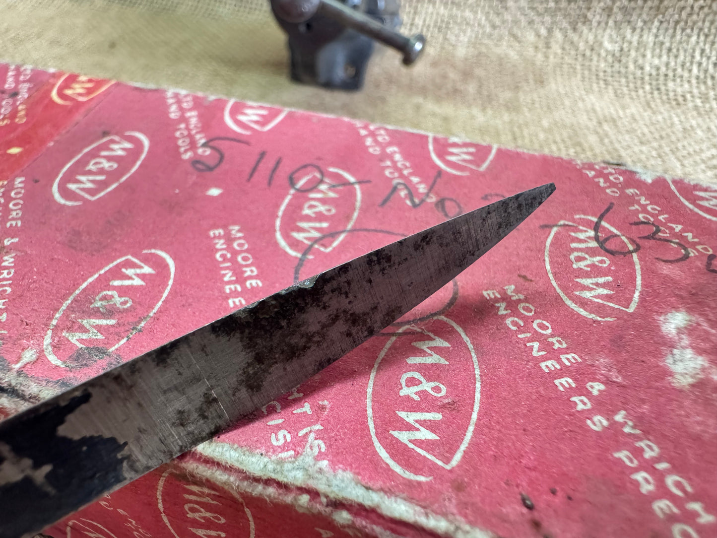 Moore & Wright No 96 Set of 3 Wooden Handle Bearing Scrapers