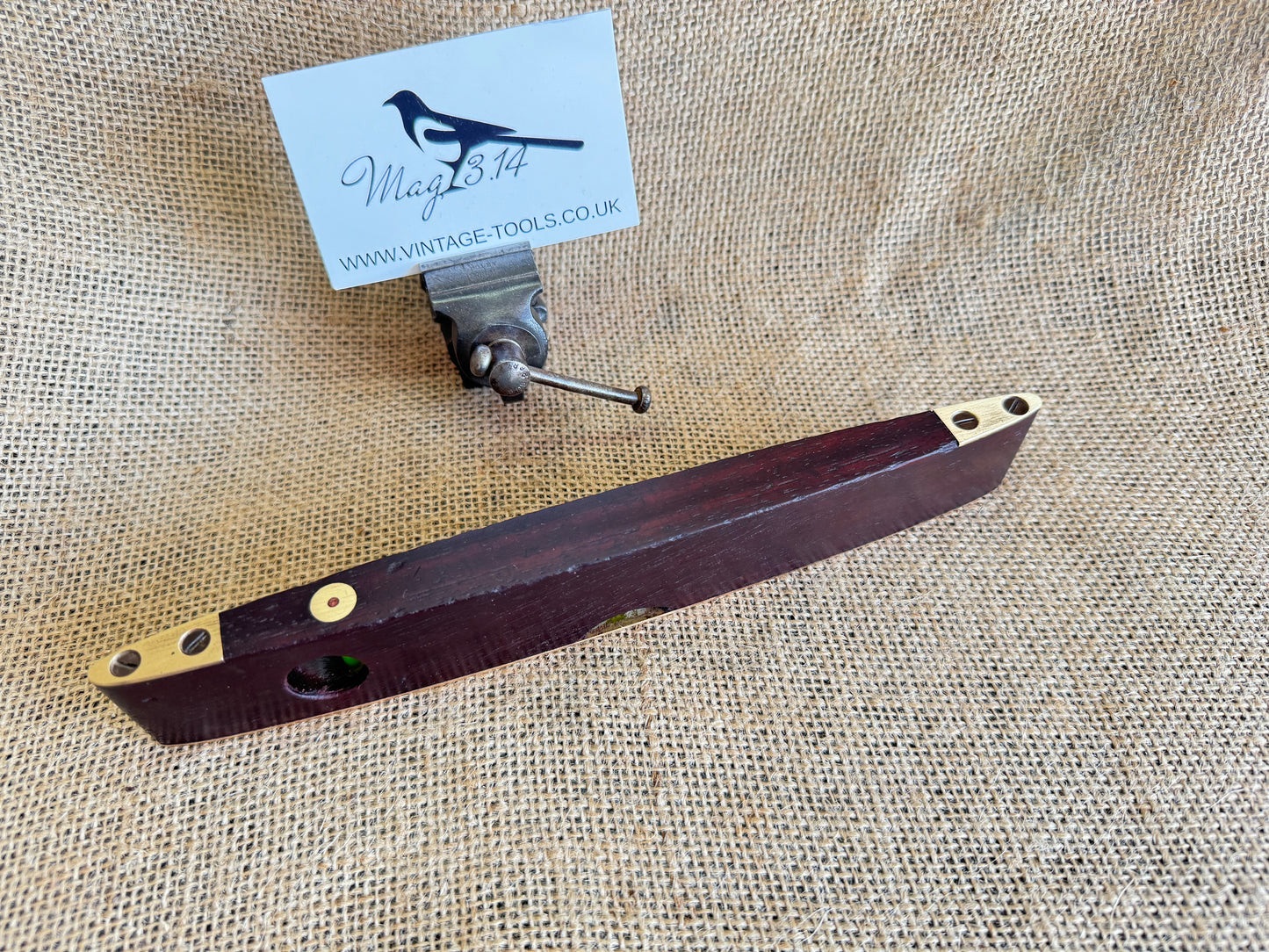 J Rabone & Sons No 1625 9” Spirit Level Rosewood and Brass