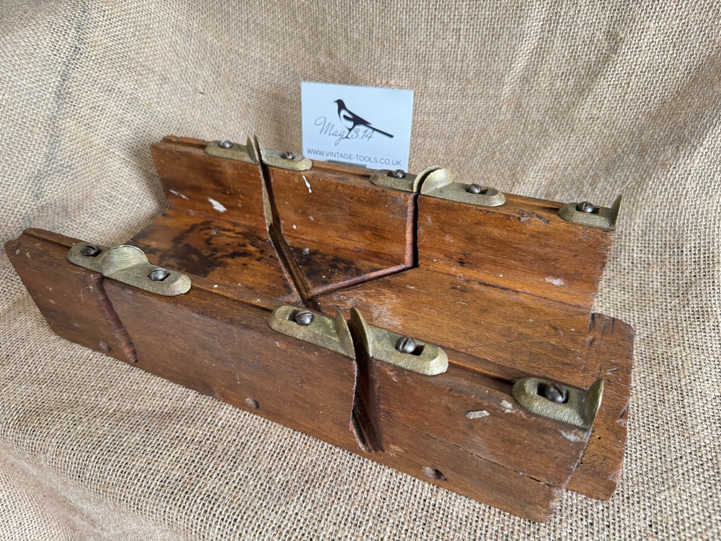 John Hall Tools (Birmingham) Beechwood Mitre Saw Block with Brass Guides