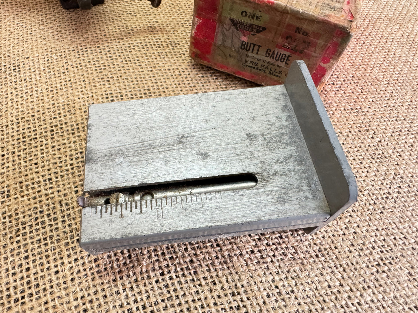 Vintage Millers Falls No 227 Butt Gauge with Original Box