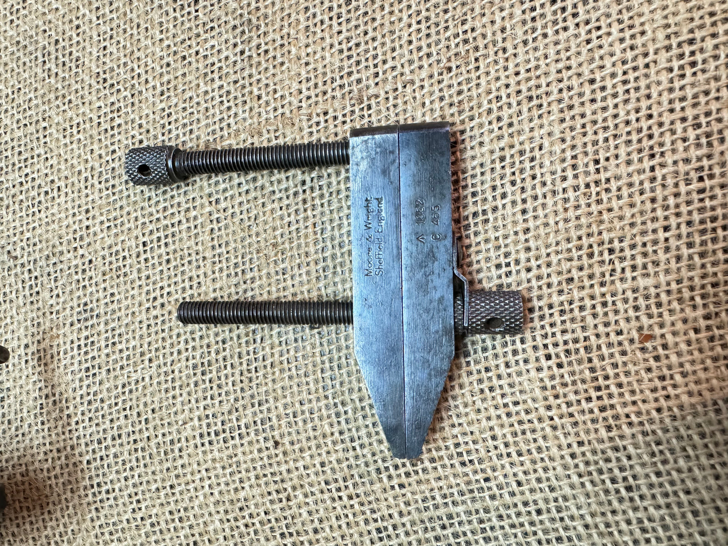 Moore & Wright Engineers Toolmakers 3” Parallel Clamp with 1952 military Broadarrow