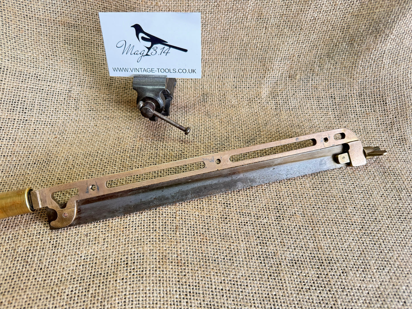 One-off Brass Framed Hacksaw with Boxwood Handle - Scratch built / homemade / apprentice piece