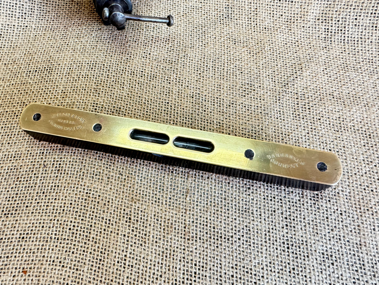 J Rabone & Sons Brass and Hardwood 8” Level