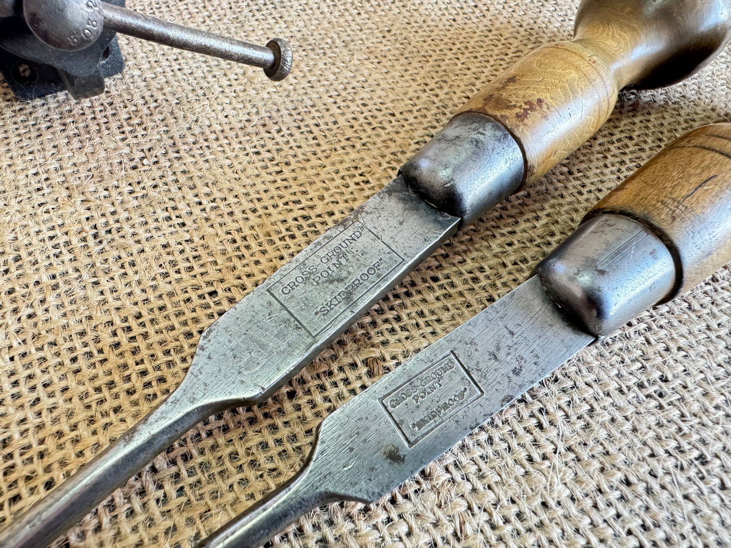 Pair of Vintage WM Marples Shamrock Skidproof Flat Head Screwdrivers