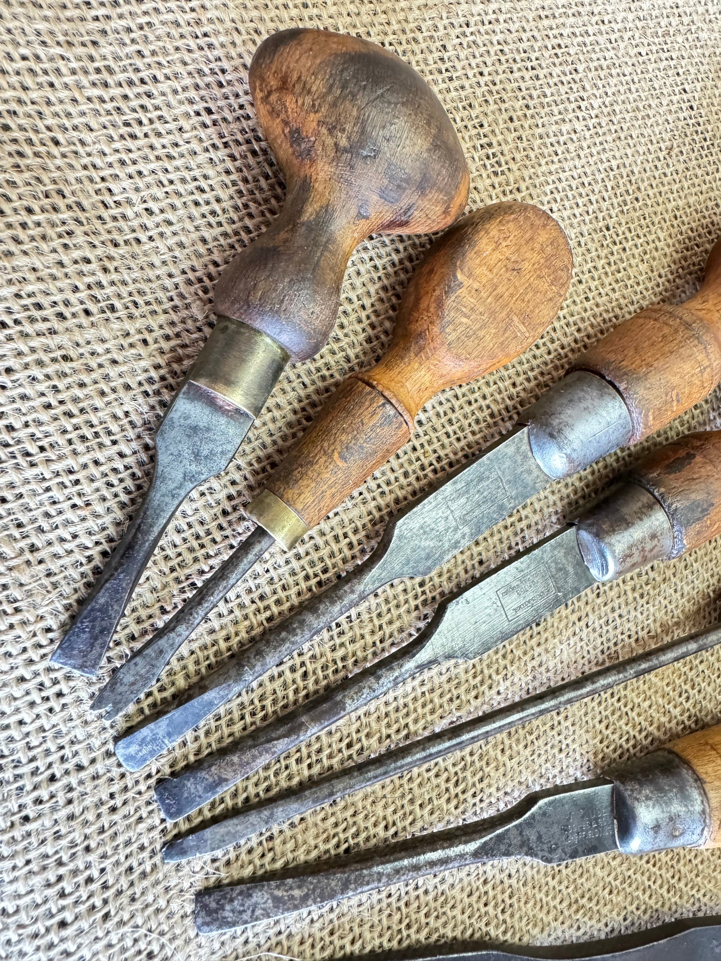 Selection of 10 Vintage Screwdrivers / Turnscrews Marples, Foreign etc