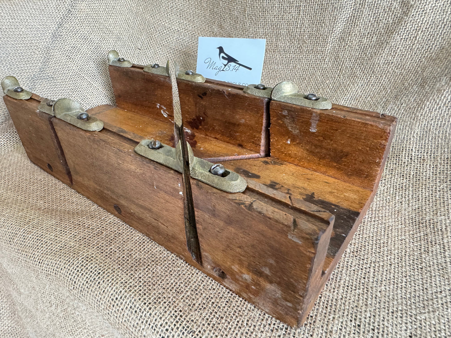 John Hall Tools (Birmingham) Beechwood Mitre Saw Block with Brass Guides