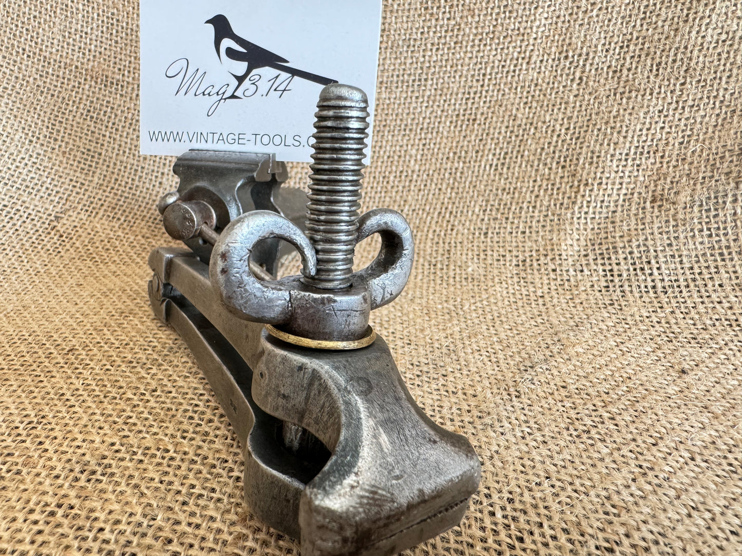 Antique Jewellers Hand Vice with Unusual Thumbscrew
