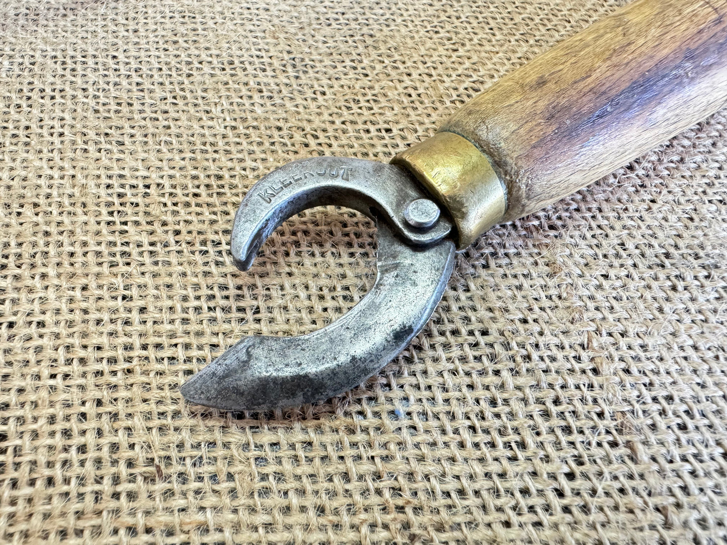 Vintage Kleerout Wooden Handle Tin Opener - Kitchenalia