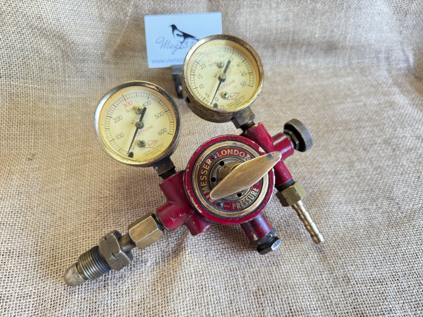 Vintage Tool Shop 
Messer Acetylene Gas Regulator