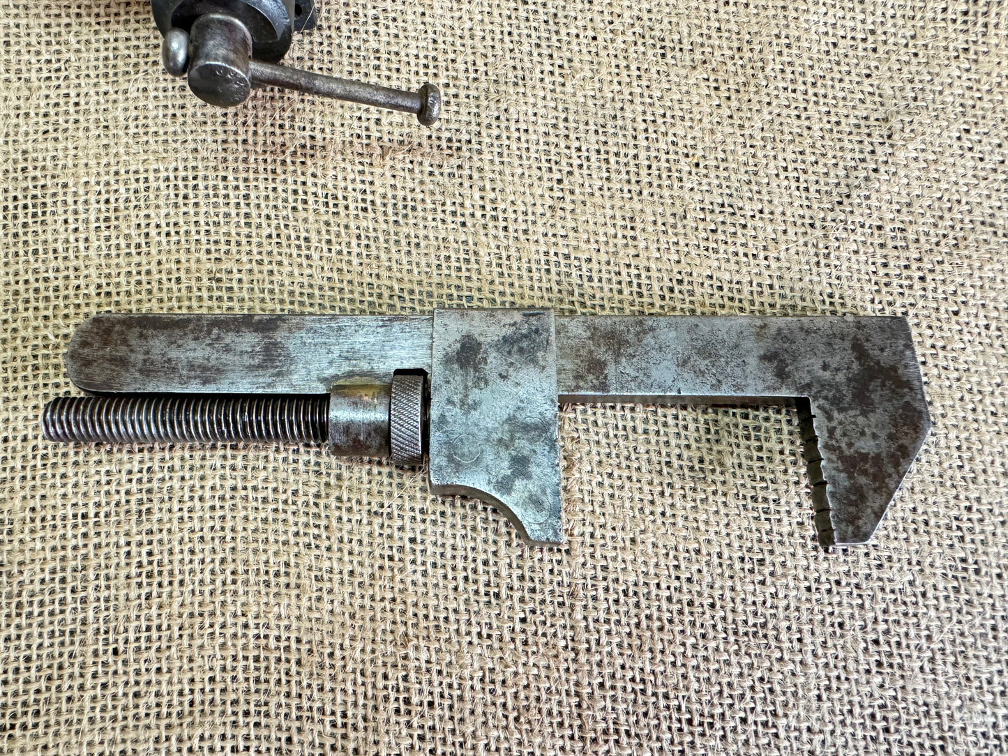 Vintage User or Apprentice Made 7” Adjustable Wrench