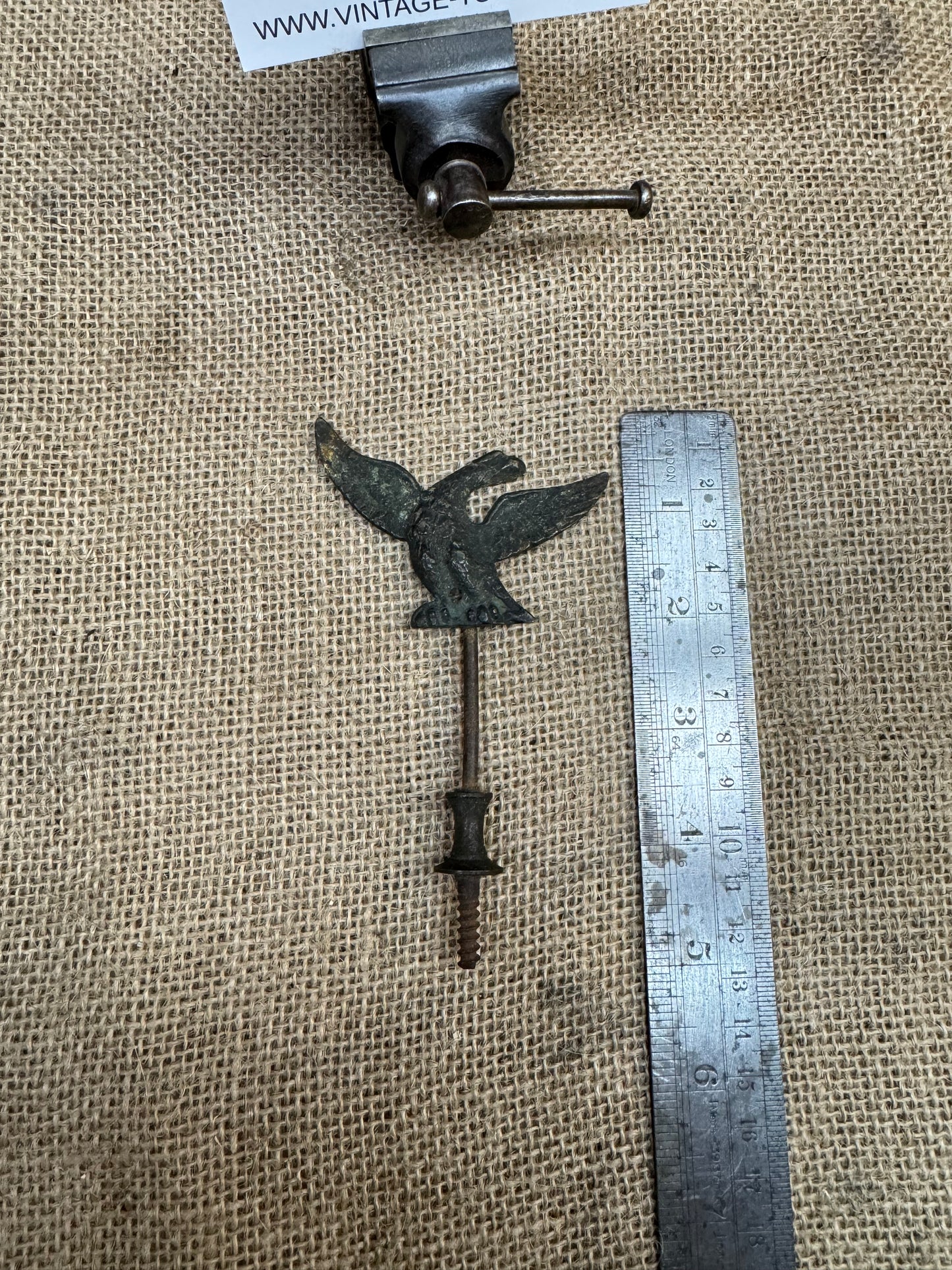 Antique Brass Eagle Clock Ornament