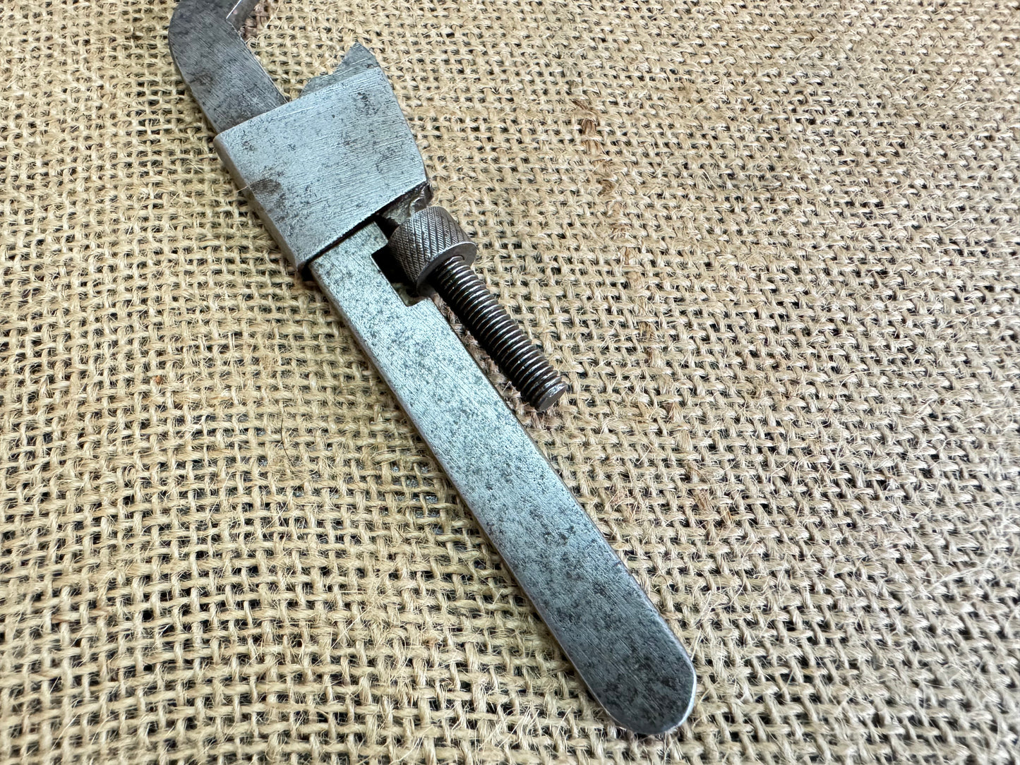 Vintage User or Apprentice Made 5 1/2” Adjustable Wrench