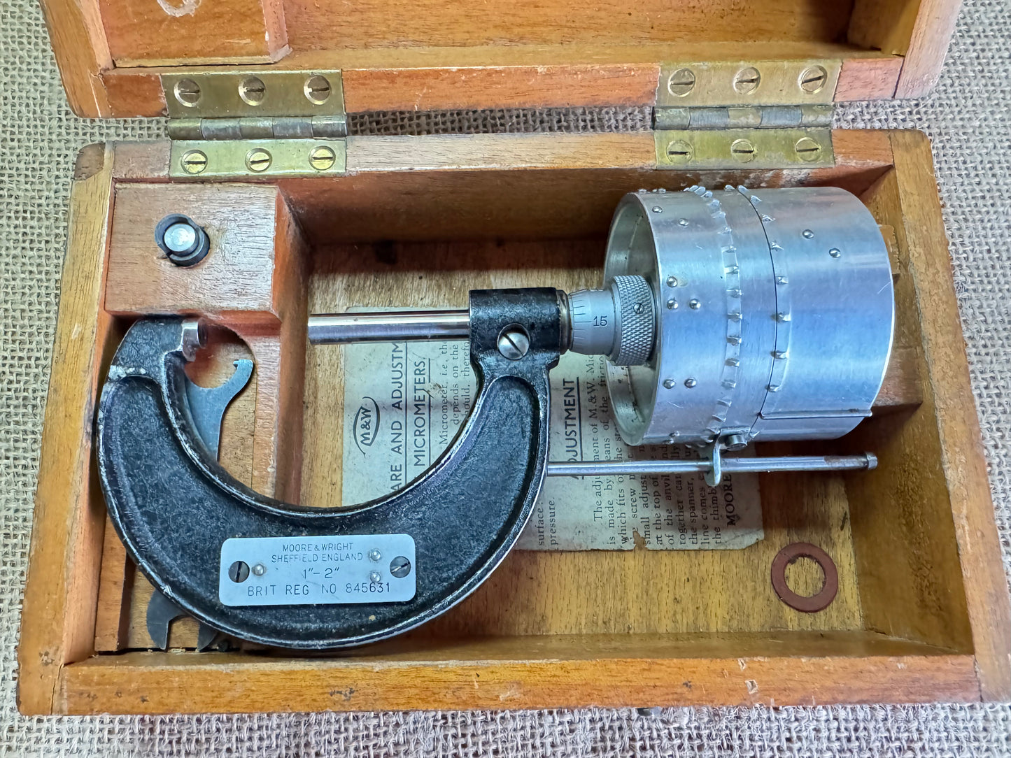 Moore & Wright 1” - 2” Braille Micrometer