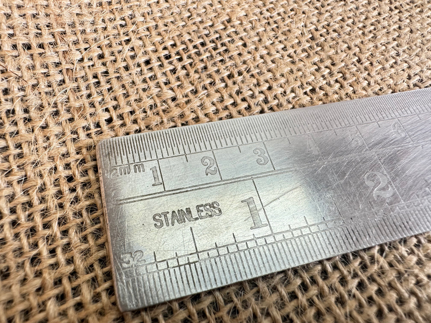 1945 ABC Rules & Measures 12” Stainless Steel Rule with Military Broadarrow Markings