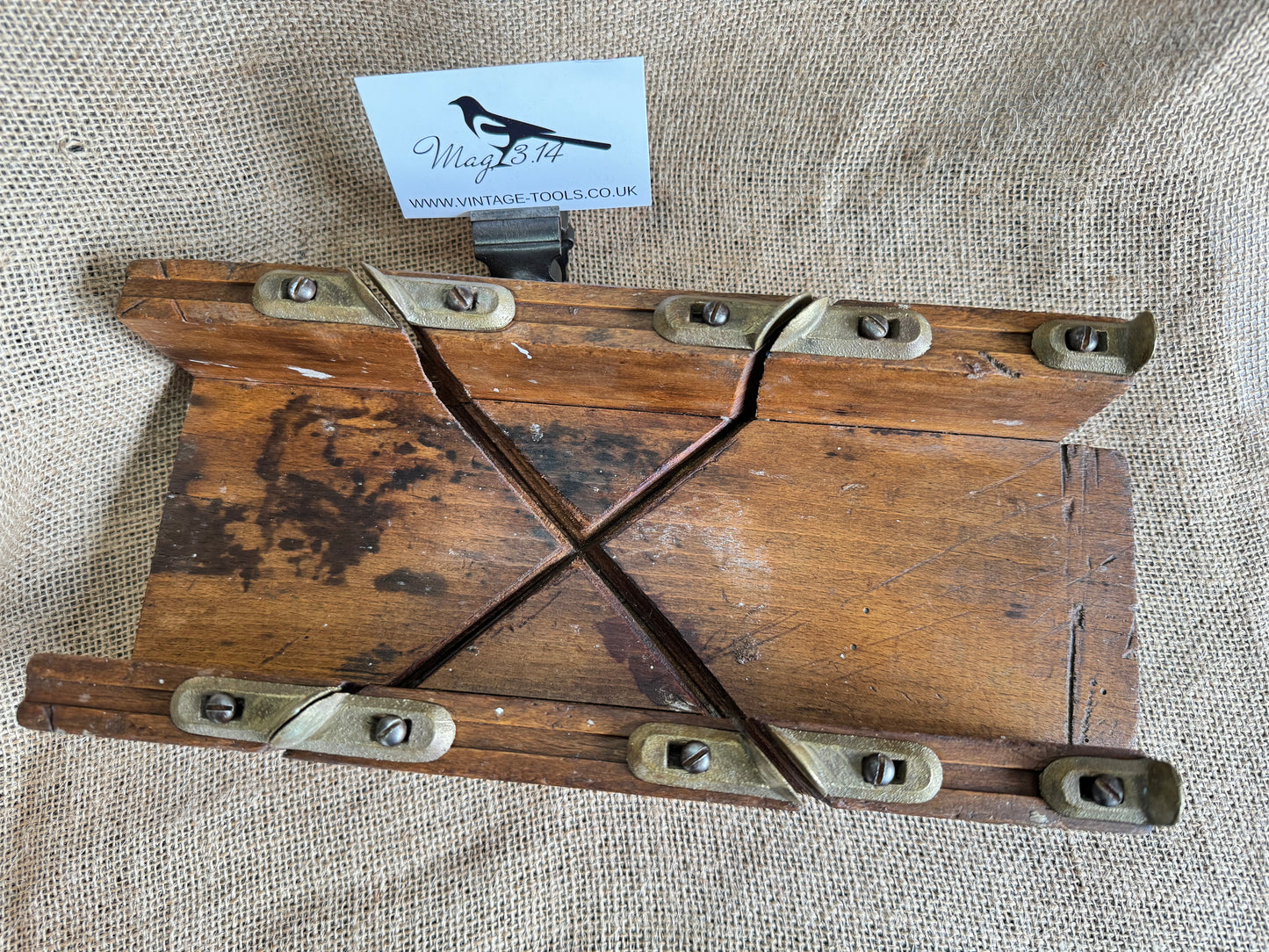 John Hall Tools (Birmingham) Beechwood Mitre Saw Block with Brass Guides