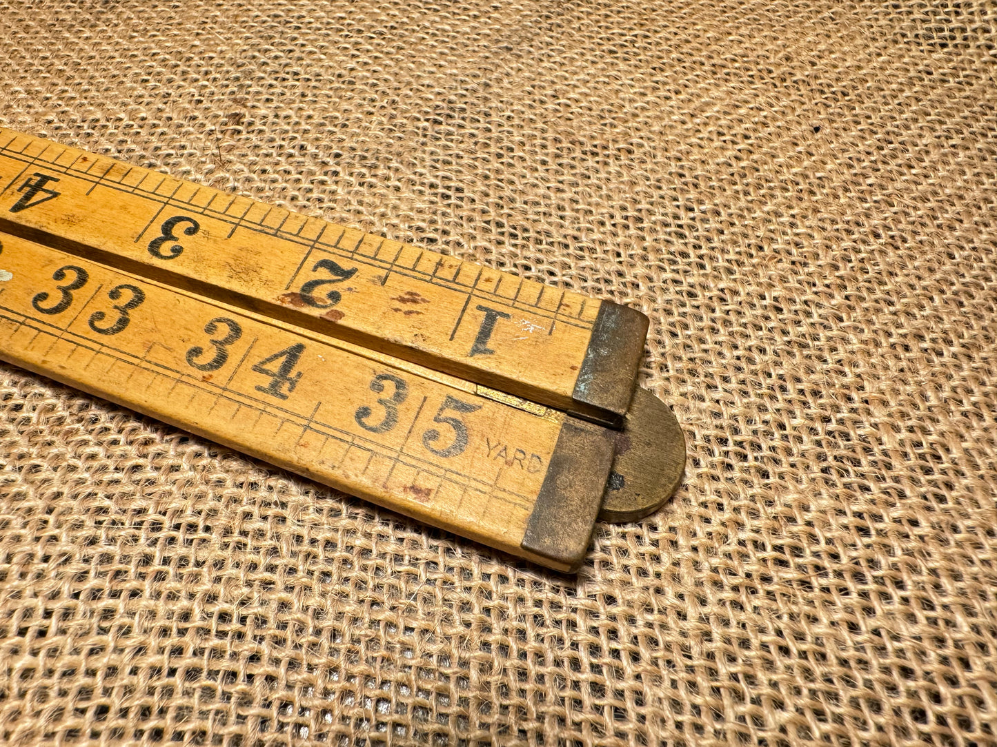 36” Boxwood Folding Rule - Carpentry / Upholstery / Vintage Tools