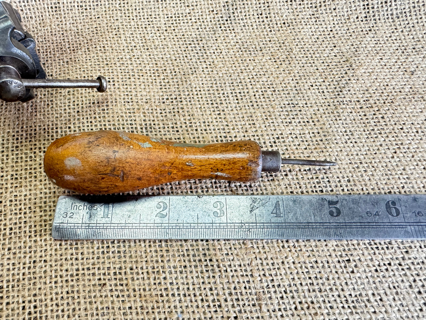 Vintage Wooden Handle 5” Bradle