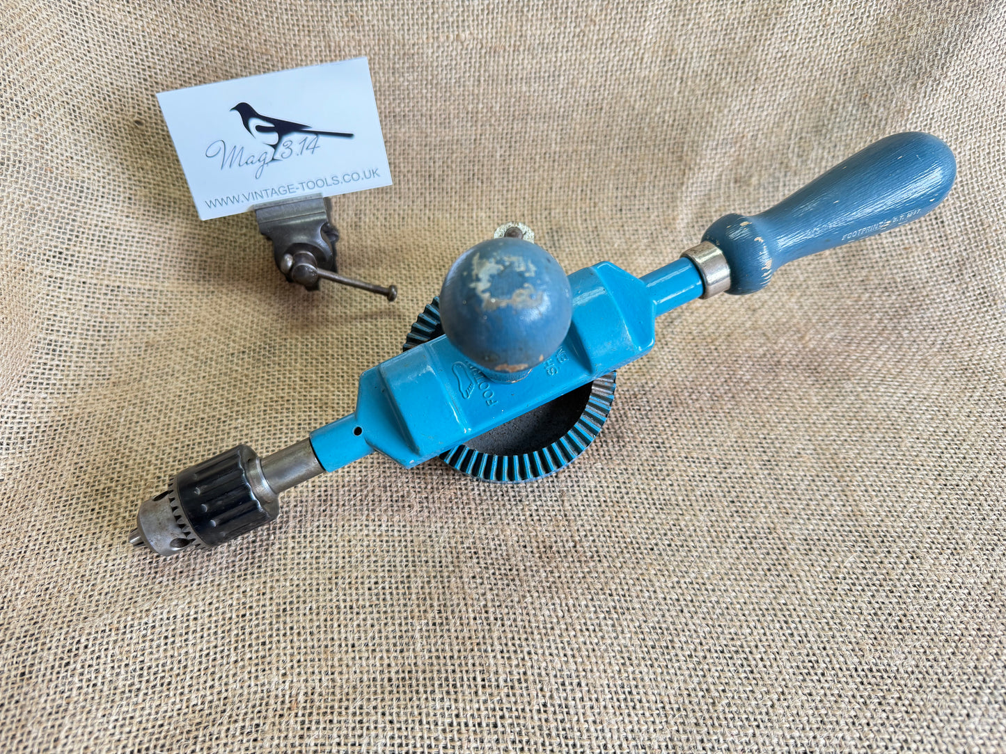 Vintage British Telecoms Engineer Blue Footprint Hand Drill