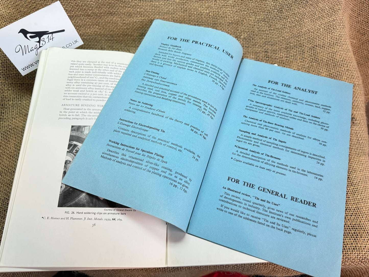 1956 Notes on Soldering by WR Lewis / Tin Research Institute