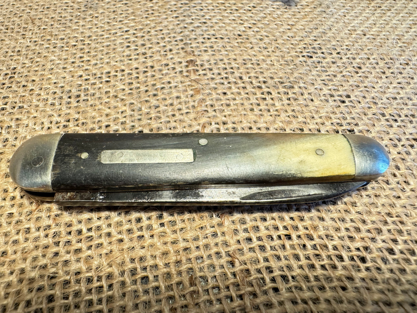 Taylors Eye Witness Vintage Twin Blade Pocket Knife with Rams Horn Handle