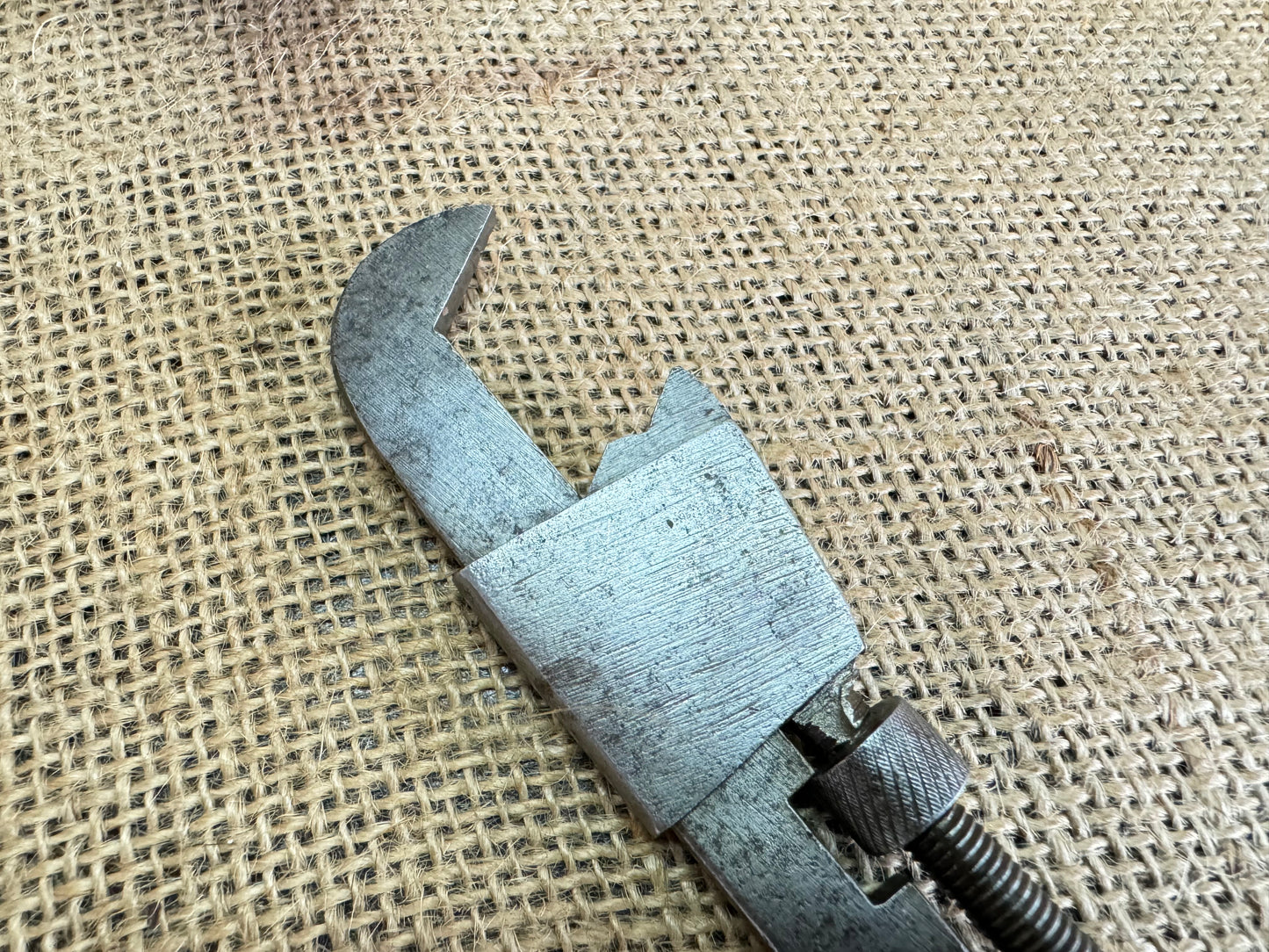 Vintage User or Apprentice Made 5 1/2” Adjustable Wrench