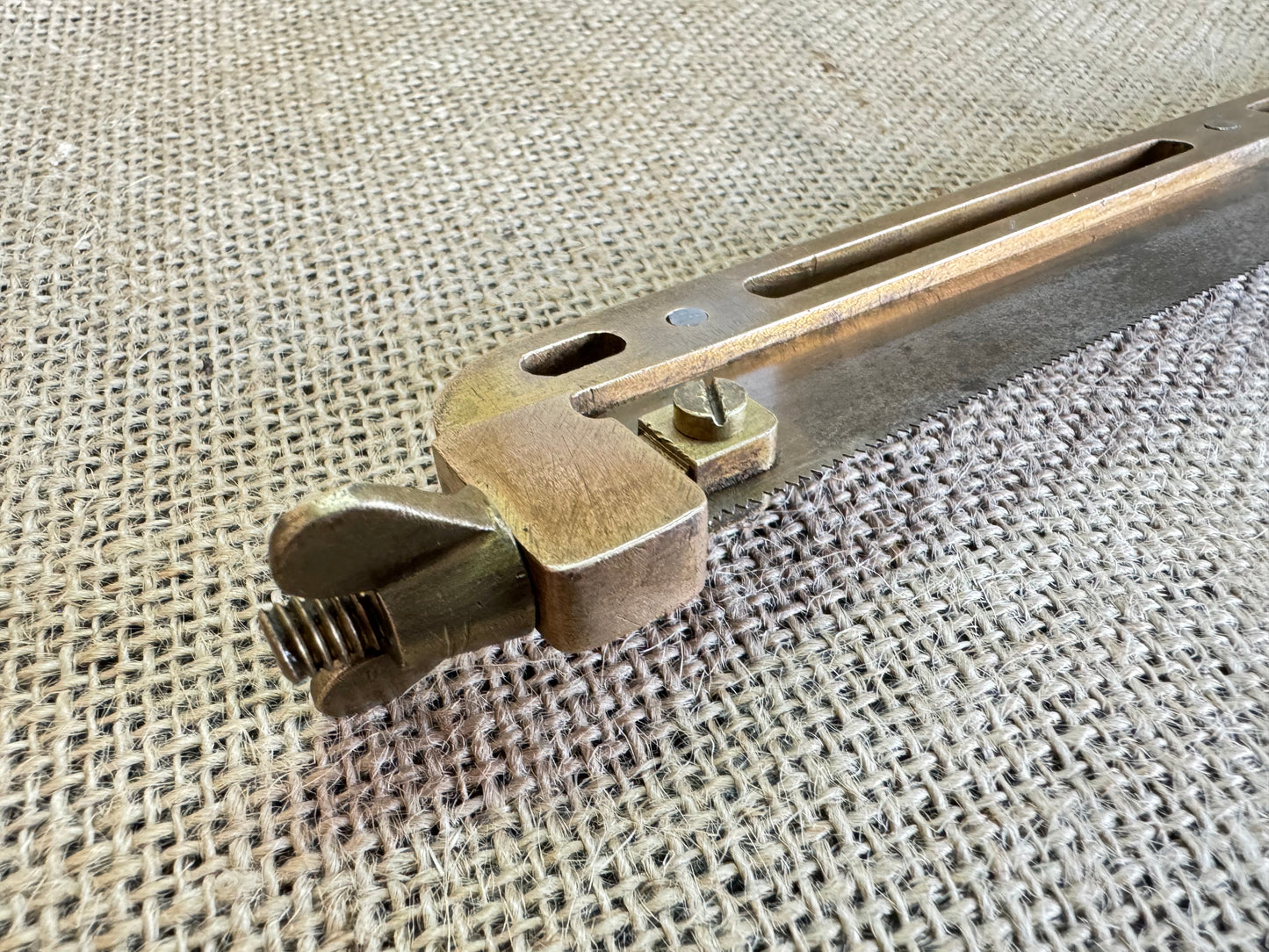 One-off Brass Framed Hacksaw with Boxwood Handle - Scratch built / homemade / apprentice piece