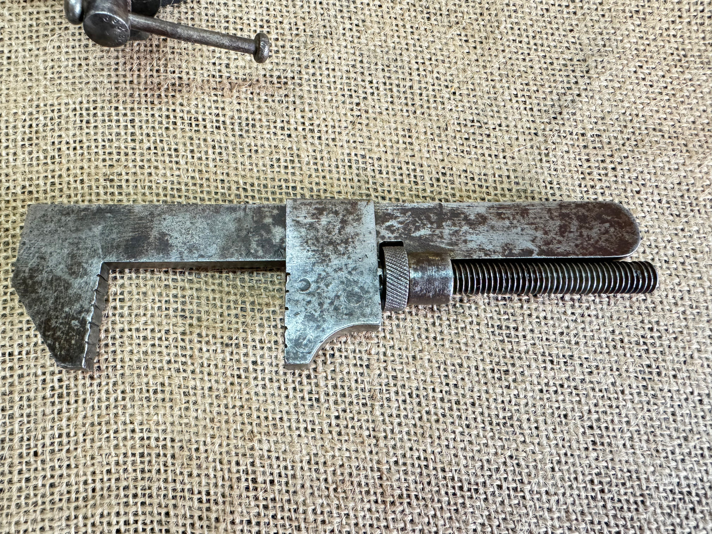 Vintage User or Apprentice Made 7” Adjustable Wrench
