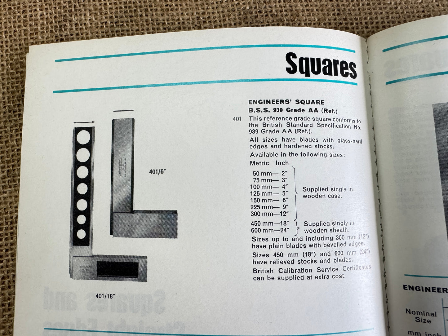 Moore & Wright No 401 6” Engineers Square