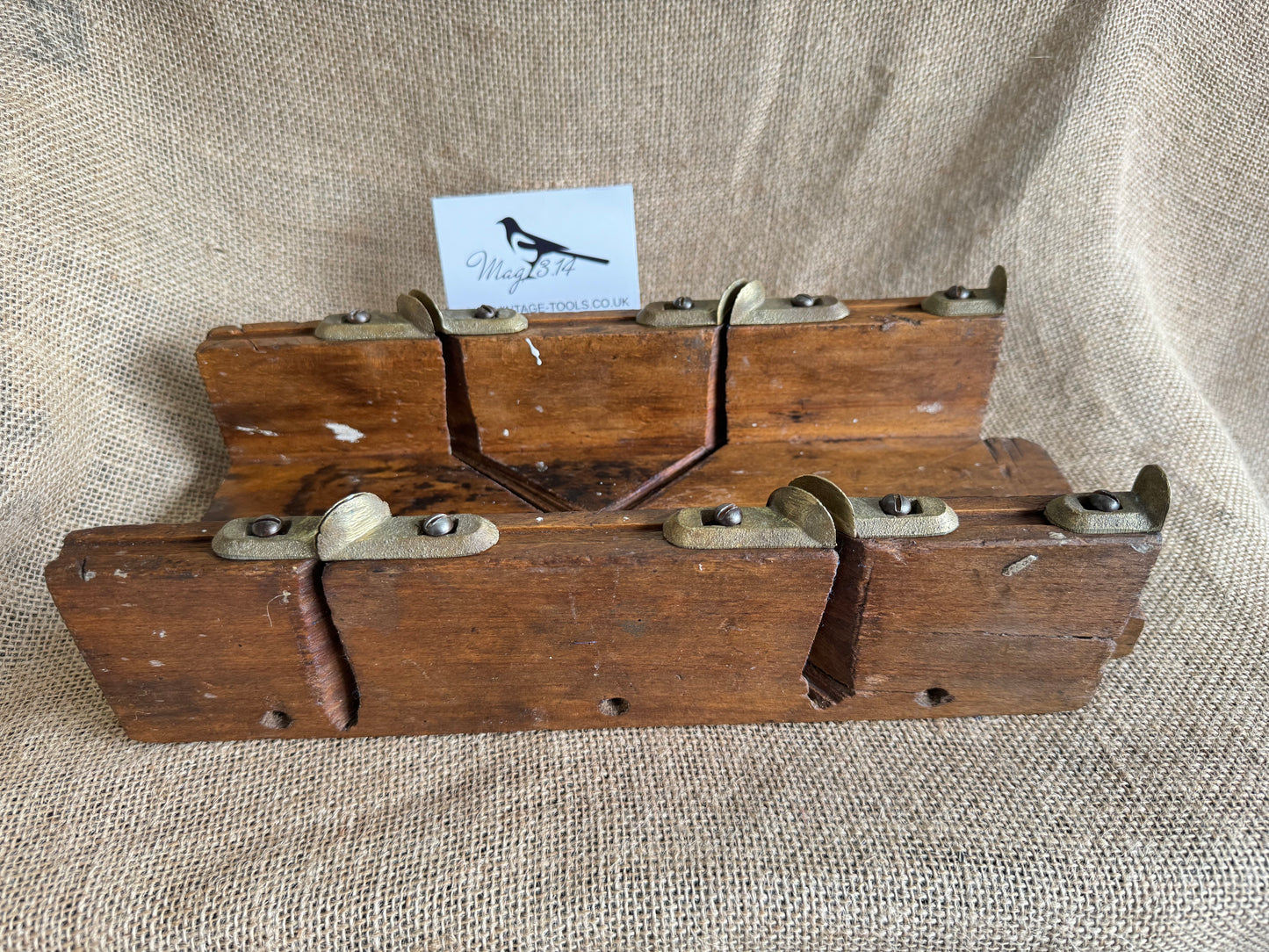 John Hall Tools (Birmingham) Beechwood Mitre Saw Block with Brass Guides