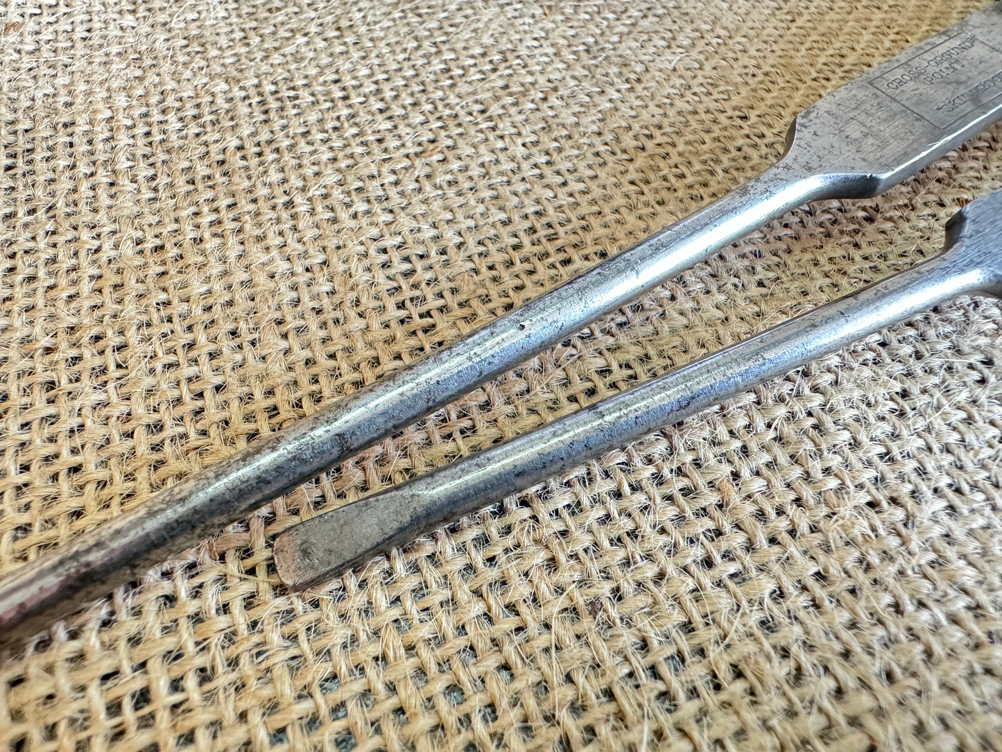 Pair of Vintage WM Marples Shamrock Skidproof Flat Head Screwdrivers