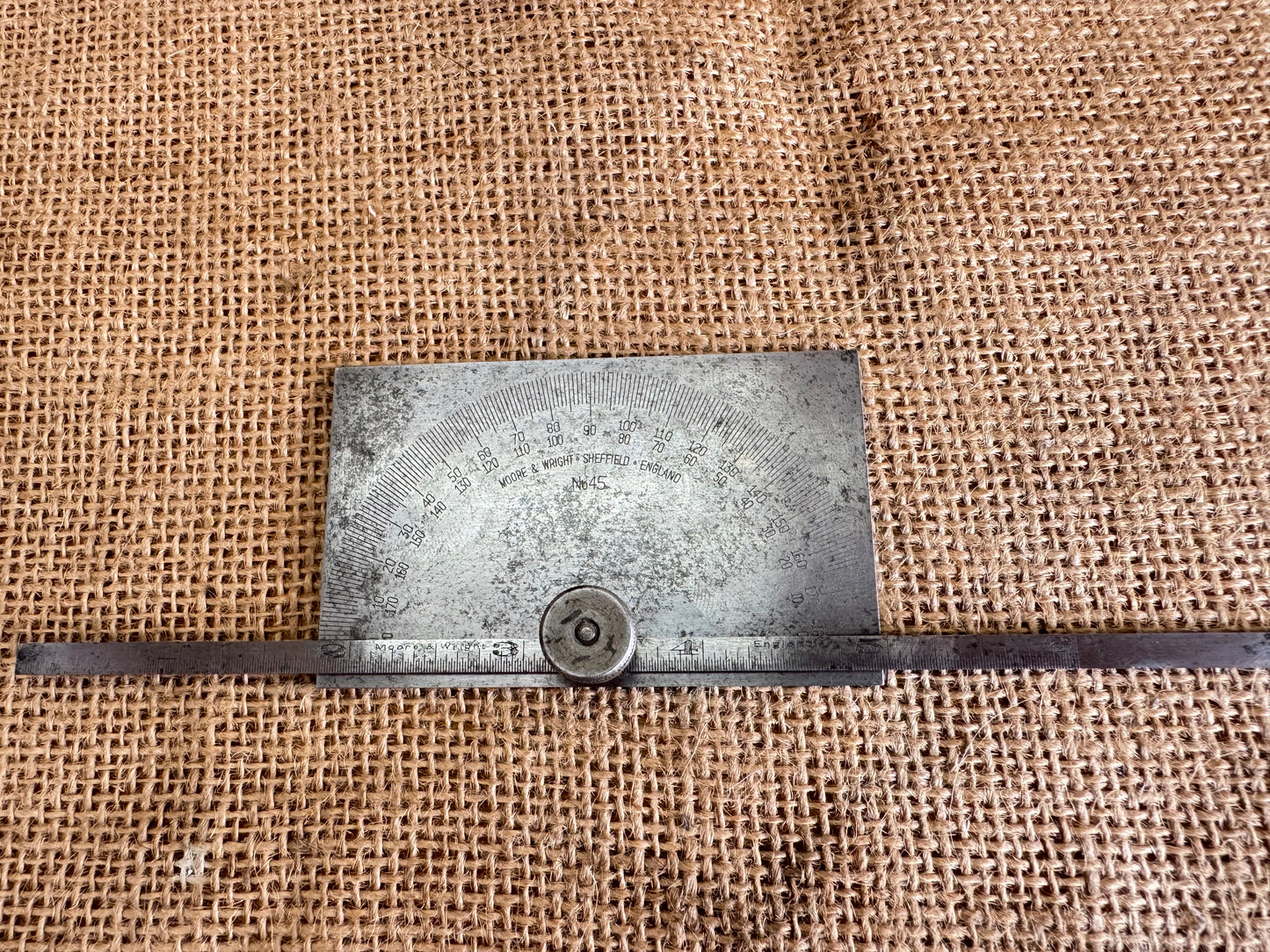 Moore & Wright No 45 Protractor / Depth Gauge