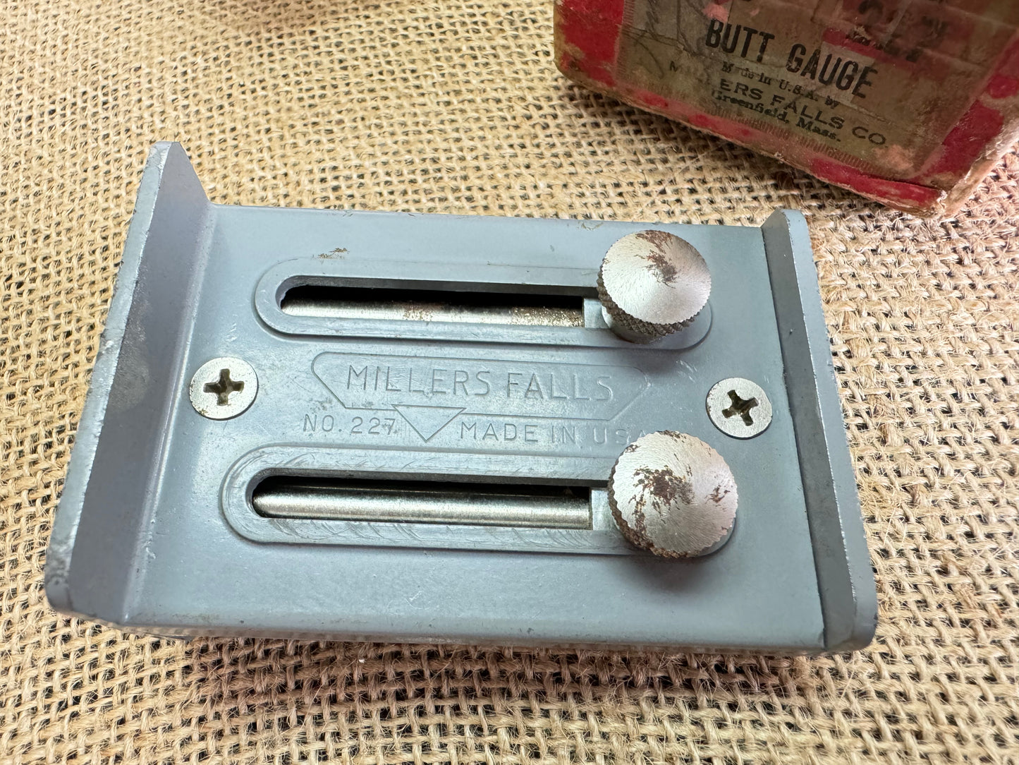 Vintage Millers Falls No 227 Butt Gauge with Original Box