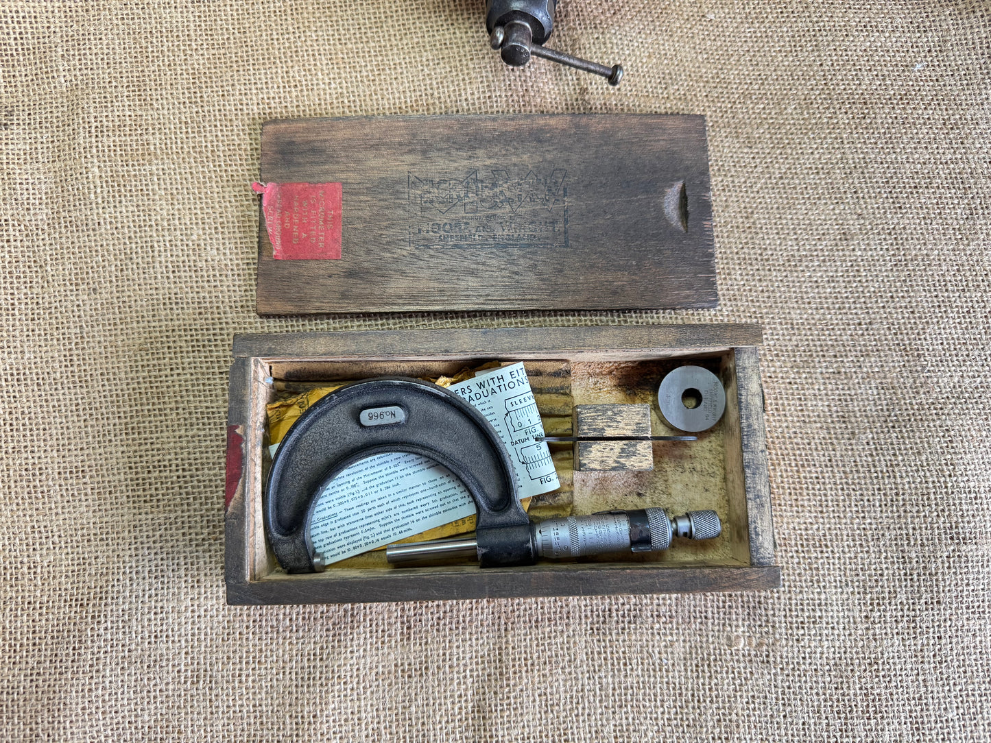 Moore & Wright No 966X 1-2” Micrometer
